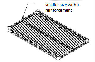 7 Tiers Industrial Chrome Plated Stackable Wire Shelving Units , 14 Inch Deep Wire Shelving