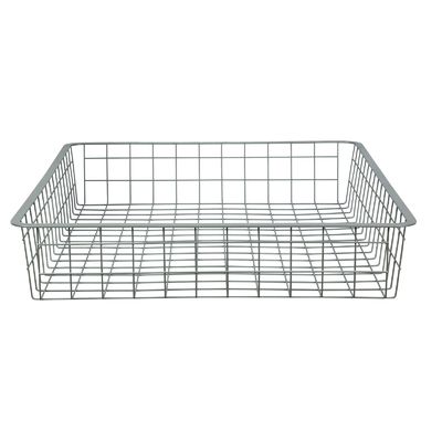 3 Tiers 350mm Depth Wire Grid Basket Movable Shelving , Metal Basket Storage Unit