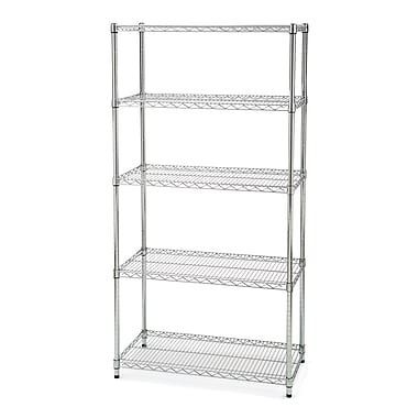 3 Inch Height 5 Layers Garage Storage Racking Home Wire Shelving With Wheels