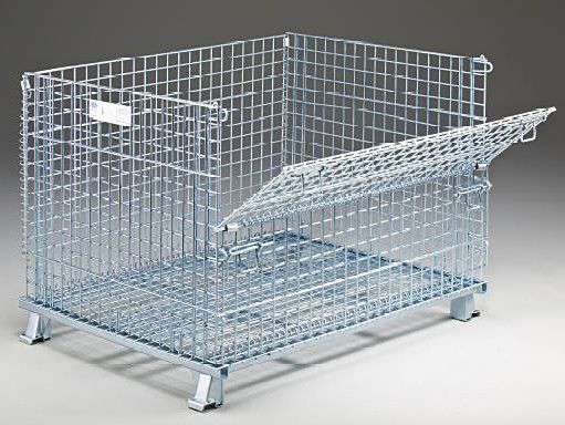 Collapsible Folding Durable 2" X 2" Collapsible Wire Mesh Container With Lid