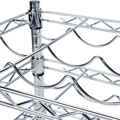 14" x 24" 3 Slanted Wire Shelving Wine Rack For Restaurant , Bar , Club , Vineyard , Lounge