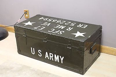 Metal Foot Heavy Duty Storage Locker Trunk 31 Inch Strong Carry Handles