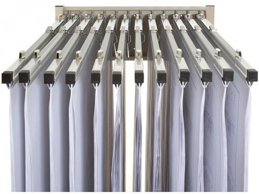 Hanging Plan Drawing Rolling Steel Shelves Cart For 1,200 Drawings Capacity