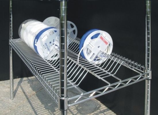 Electro - Static Discharge ESD Chrome Storage SMT Reel Shelving With Wire Mesh Structure