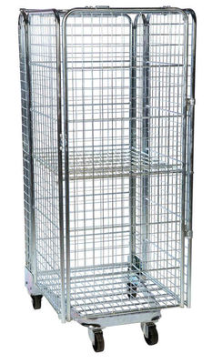 Custom Size  Wheeled Metal Cart 4 Side Lockable Easy To Transport