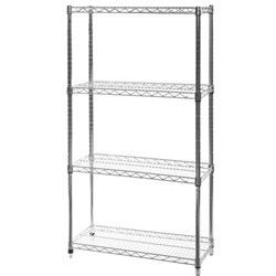 Adjustable Steel Wire Shelving With Coated Customizable Tires 800bls For Storage