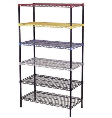 Adjustable Steel Wire Shelving With Coated Customizable Tires 800bls For Storage