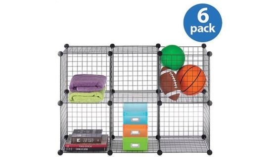 DIY Grid Wire Modular Cube Cage Versatile Shelving Easy Assemble Custom Color