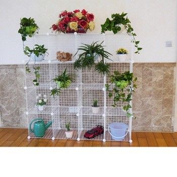 DIY Grid Wire Modular Cube Cage Versatile Shelving Easy Assemble Custom Color