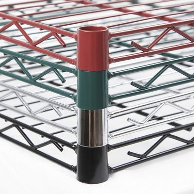 Refrigeration 18" * 72" 4 Tier Balck Wire Shelving Unit / Cold Storage Racking System