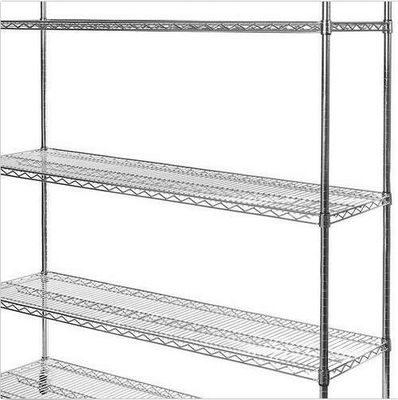 Silver Color Classic Commercial Wire Shelving / Metal Wire Racks For Storage