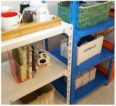 Mobile Wide Span Shelving , 75cm Height DIY Office Storage Small Boltless Metal Rack