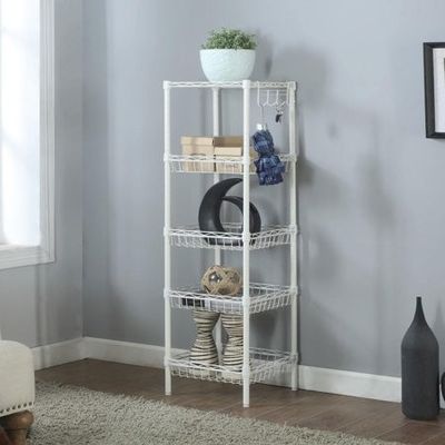 Hotel Front Desk Display Metal Storage Shelves With Large Capacity