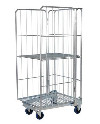 Security 3 Sides Roll Cage Trolley for Store Electric Spareparts