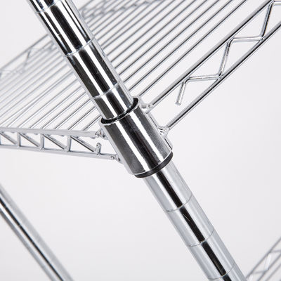 Common  Canteen Home Wire Shelving / Cooking Utensils Storage Rack