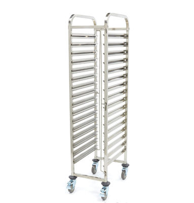 Durable Stainless Steel Baking Tray Trolley With 4 Casters And 2 Brakes
