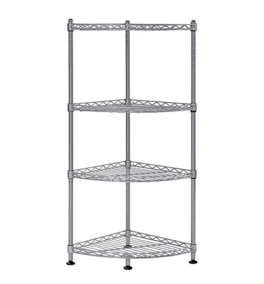 Double Sided 4 Levels Corner Wire Shelving For Kitchen Customized Size