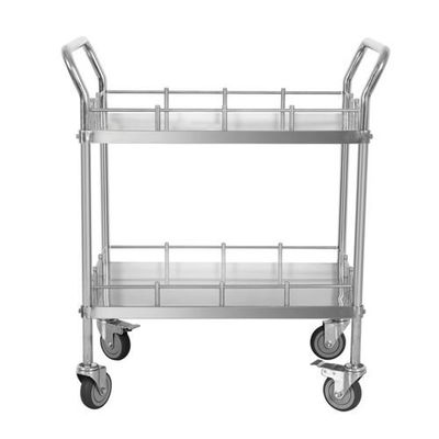 Hospital Medical Stainless Steel Surgical Trolley Adjustable Every Shelf Height