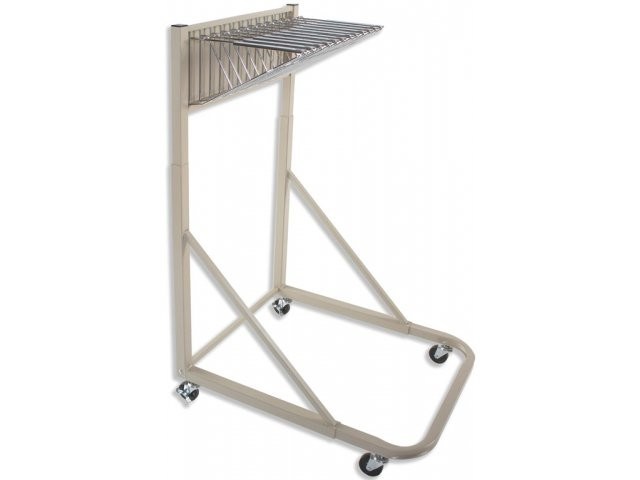 Caron Steel Vertical Blueprint Heavy Duty Mobile Storage Racks 12 Clamps