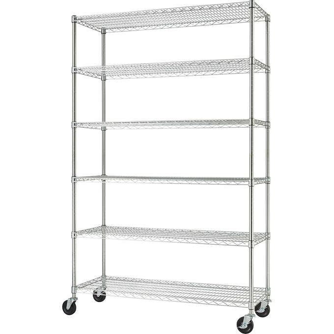 Custom Indoor Heavy Duty Steel Rolling Wire Shelving Office Book Rack Self - Assembly