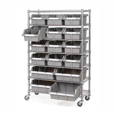 Restaurant Supplies Strorage Mobile Wire Utility Cart 7 Layer Adjustable Every Shelf Height