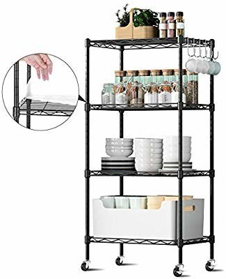 Durable  Commercial Wire Shelving Unit Restaurant Organizers 5 Tier Metal Storage Rack