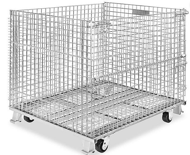 500 - 1000kg Metal Wire Container Storage Cages For Material Handling