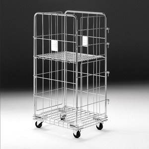 Trundle Design Roll Container Cage For Hospital / Supermarket