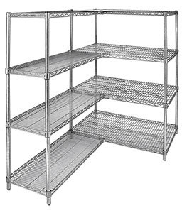 Merchandise Storage Large Capacity Chrome Shelving Unit  For Convenience Stores