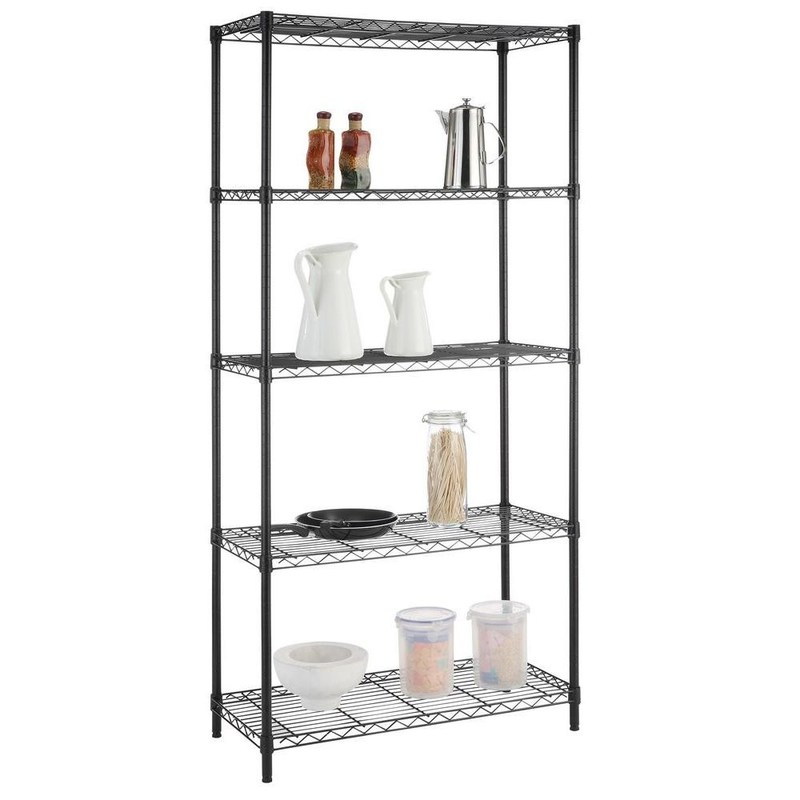 36" W X 14" D X 60" H  Home Wire Shelving Unit Black Powder Coating