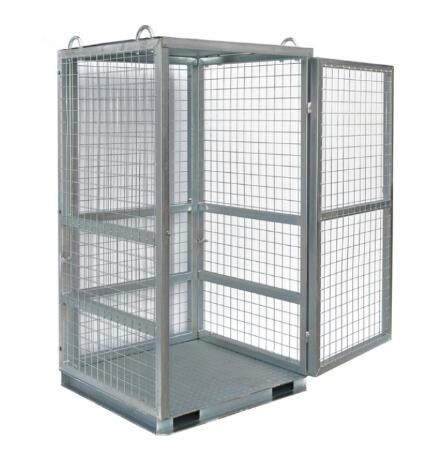 W1060 * D1060 * H1800 Grey Wire Mesh Security Cage For Cylinder