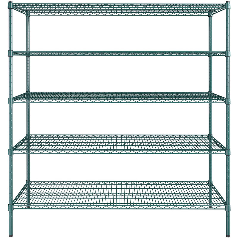 445lbs 200kg Five Tier Storage Home Wire Shelving With Wheels